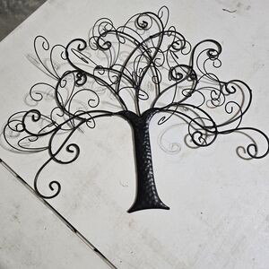 Black Metal Tree Wall Art, 18x16x3